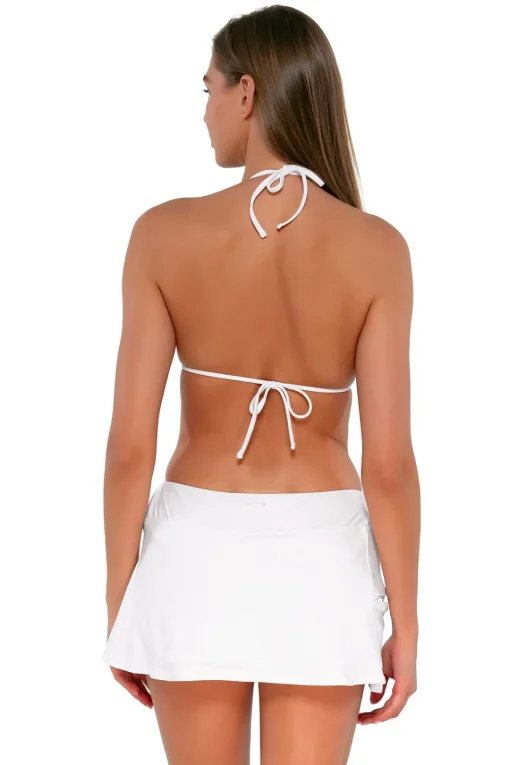 Sunsets White Lily Sporty Swim Skirt< Swim Skirts